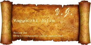 Vagyóczki Júlia névjegykártya